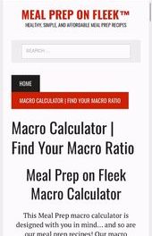 Macro Calculator | Find Your Macro Ratio Today